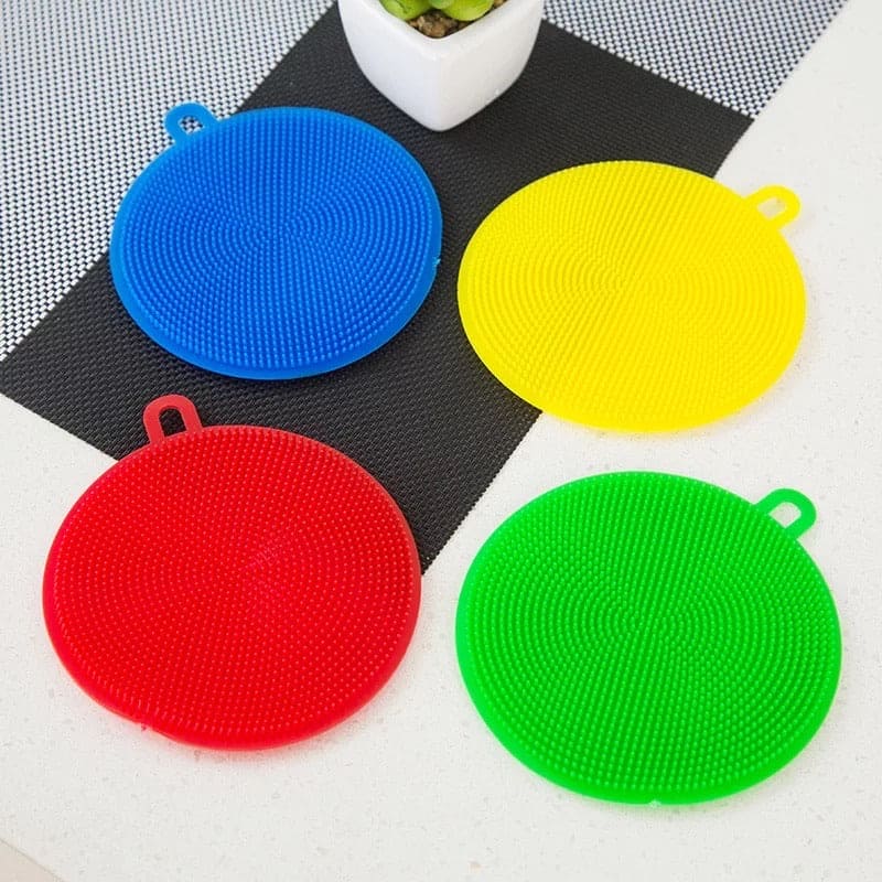 Multipurpose Silicone Dish Sponge, Kitchen Cleaning Scrubber, Silicone Dish Scrubber Multipurpose Silicone Dish Sponge, Kitchen Cleaning Scrubber, Silicone Dish Scrubber
